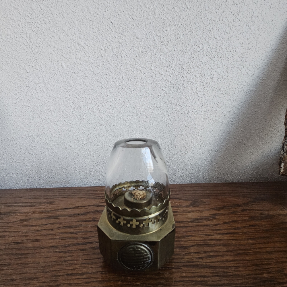Antique Brass Opium Lamp